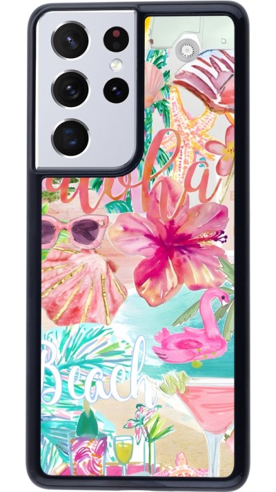 Samsung Galaxy S21 Ultra 5G Case Hülle - Preppy Collage Aloha