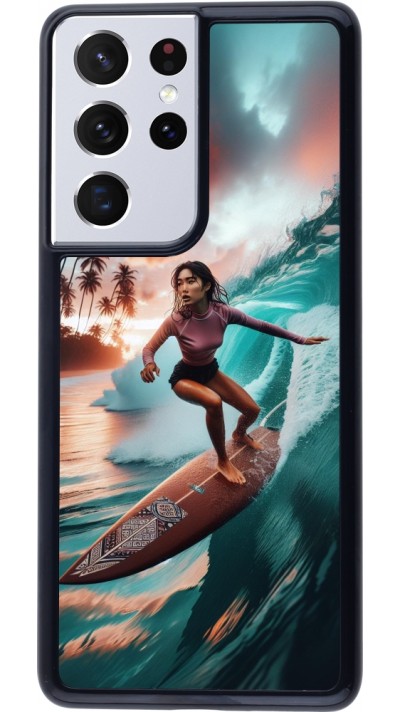 Samsung Galaxy S21 Ultra 5G Case Hülle - Surferin aus Bali