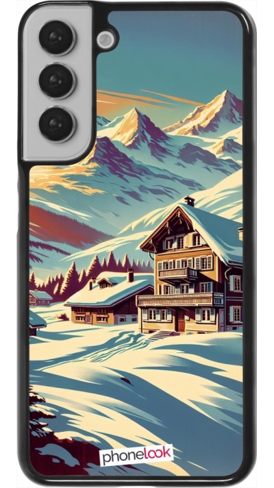 Samsung Galaxy S22+ Case Hülle - Chalet Berg verschneit