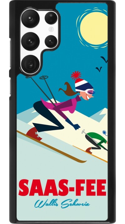 Samsung Galaxy S22 Ultra Case Hülle - Saas-Fee Ski Downhill