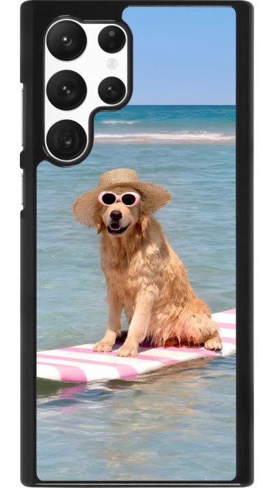 Samsung Galaxy S22 Ultra Case Hülle - Summer Dog on Paddle