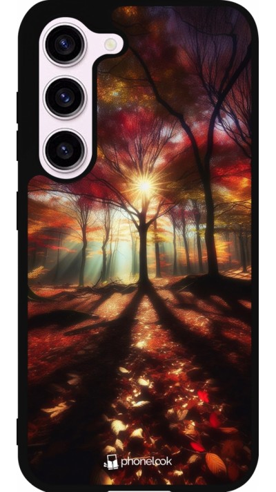 Samsung Galaxy S23 FE Case Hülle - Silikon schwarz Herbstlicher goldener Glanz