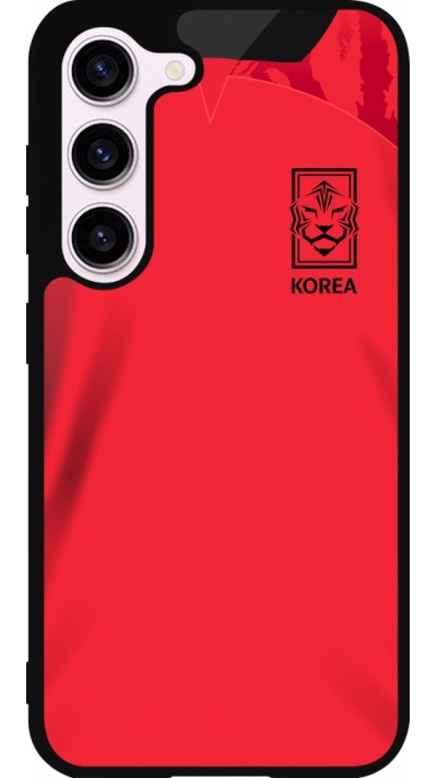 Samsung Galaxy S23 FE Case Hülle - Silikon schwarz Südkorea 2022 personalisierbares Fussballtrikot