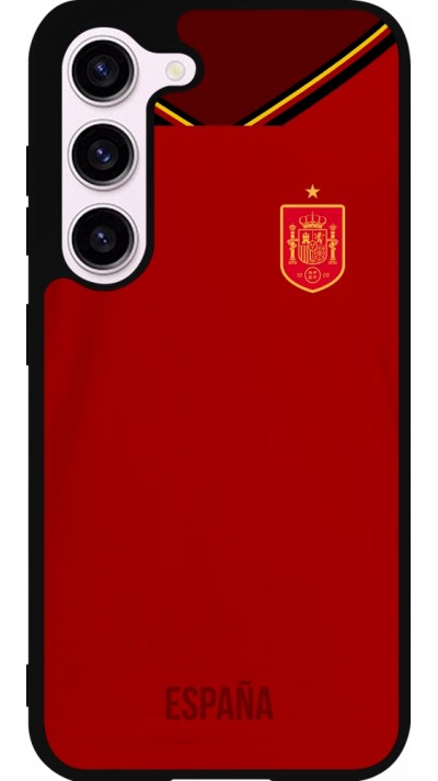 Samsung Galaxy S23 FE Case Hülle - Silikon schwarz Spanien 2022 personalisierbares Fußballtrikot