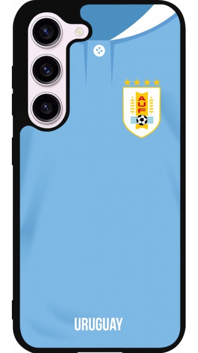 Samsung Galaxy S23 FE Case Hülle - Silikon schwarz Uruguay 2022 personalisierbares Fussballtrikot