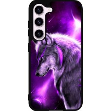 Samsung Galaxy S23 FE Case Hülle - Silikon schwarz Purple Sky Wolf