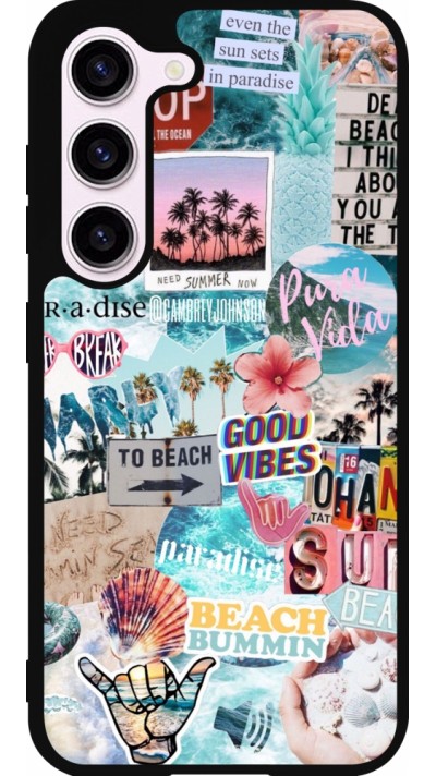 Samsung Galaxy S23 FE Case Hülle - Silikon schwarz Summer 20 collage