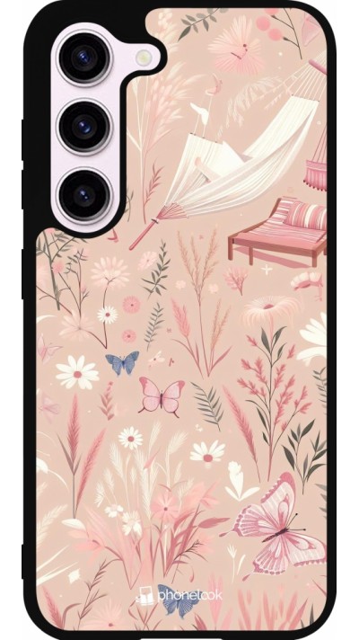 Samsung Galaxy S23 FE Case Hülle - Silikon schwarz Sommer Pastellmuster