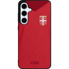 Samsung Galaxy S24 FE Case Hülle - Silikon schwarz Serbien 2022 personalisierbares Fussballtrikot