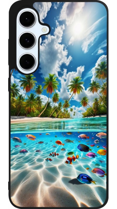 Samsung Galaxy S24 FE Case Hülle - Silikon schwarz Strandparadies