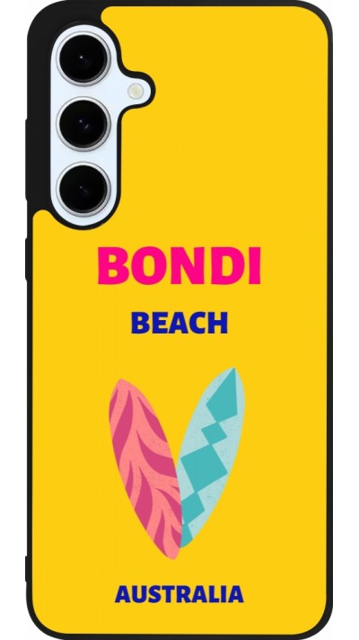 Samsung Galaxy S24 FE Case Hülle - Silikon schwarz Pop Summer Destination Bondi