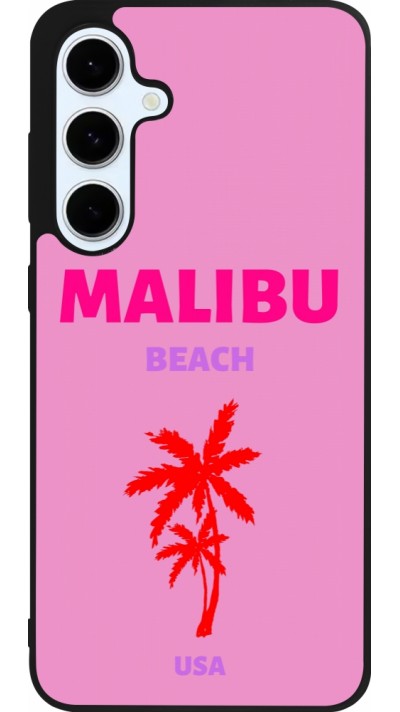 Samsung Galaxy S24 FE Case Hülle - Silikon schwarz Pop Summer Destination Malibu