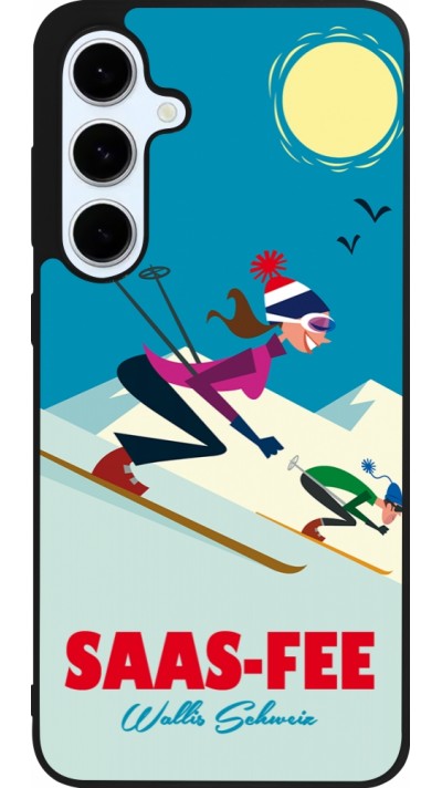 Samsung Galaxy S24 FE Case Hülle - Silikon schwarz Saas-Fee Ski Downhill