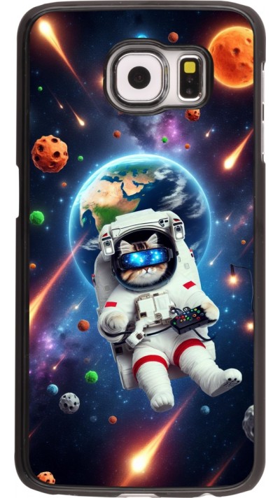 Samsung Galaxy S6 Case Hülle - VR SpaceCat Odyssee