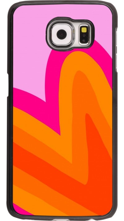 Samsung Galaxy S6 Case Hülle - Valentine 2024 heart gradient