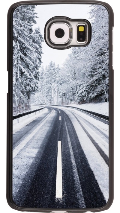 Samsung Galaxy S6 Case Hülle - Winter 22 Snowy Road