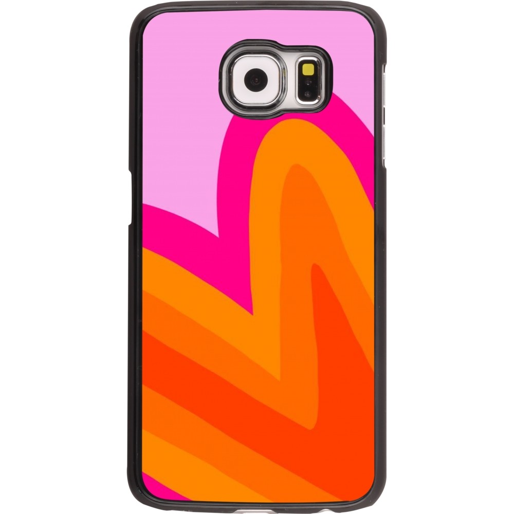 Coque Samsung Galaxy S6 edge - Valentine 2024 heart gradient