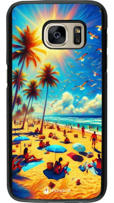 Samsung Galaxy S7 Case Hülle - Sommer Paradies Farbe