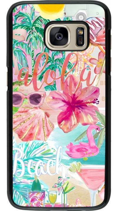 Samsung Galaxy S7 Case Hülle - Preppy Collage Aloha