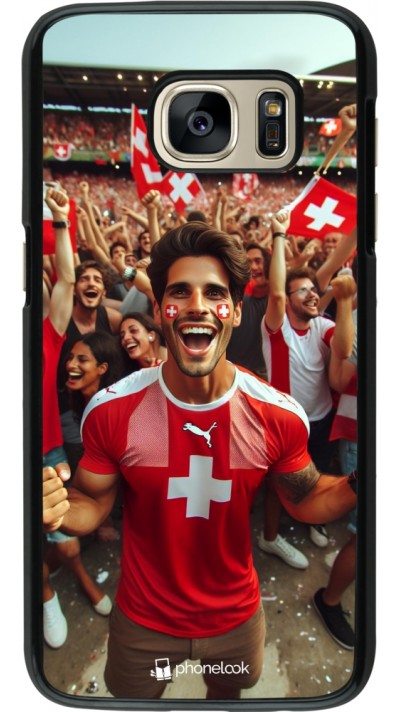 Samsung Galaxy S7 Case Hülle - Schweizer Fan Euro 2024