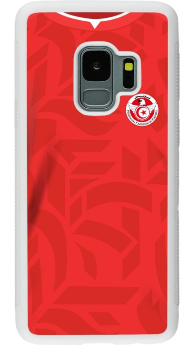 Samsung Galaxy S9 Case Hülle - Silikon weiss Tunesien 2022 personalisierbares Fussballtrikot