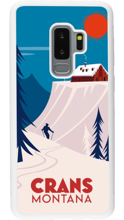 Samsung Galaxy S9+ Case Hülle - Silikon weiss Crans-Montana Cabane