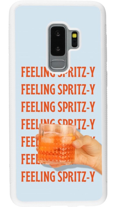 Samsung Galaxy S9+ Case Hülle - Silikon weiss Feeling Spritz-y