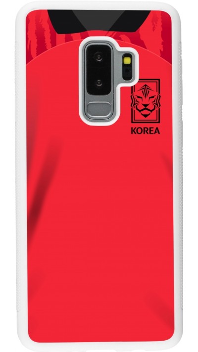 Samsung Galaxy S9+ Case Hülle - Silikon weiss Südkorea 2022 personalisierbares Fussballtrikot