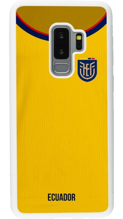 Samsung Galaxy S9+ Case Hülle - Silikon weiss Ecuador 2022 Fußballtrikot