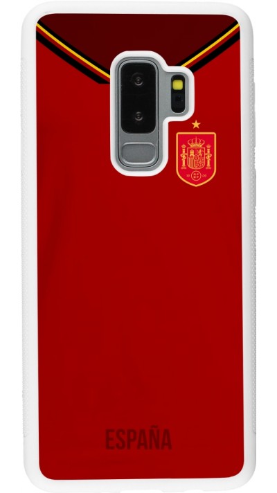 Samsung Galaxy S9+ Case Hülle - Silikon weiss Spanien 2022 personalisierbares Fußballtrikot