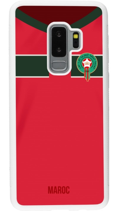 Samsung Galaxy S9+ Case Hülle - Silikon weiss Marokko 2022 personalisierbares Fussballtrikot