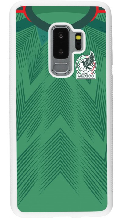 Samsung Galaxy S9+ Case Hülle - Silikon weiss Mexiko 2022 personalisierbares Fussballtrikot