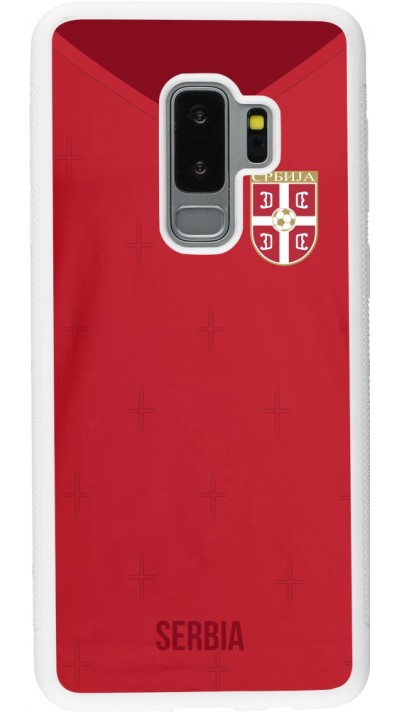 Samsung Galaxy S9+ Case Hülle - Silikon weiss Serbien 2022 personalisierbares Fussballtrikot