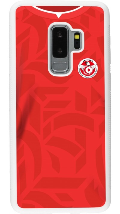 Samsung Galaxy S9+ Case Hülle - Silikon weiss Tunesien 2022 personalisierbares Fussballtrikot