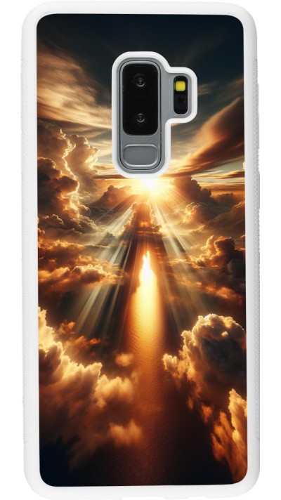 Samsung Galaxy S9+ Case Hülle - Silikon weiss Himmelsleuchten Zenit