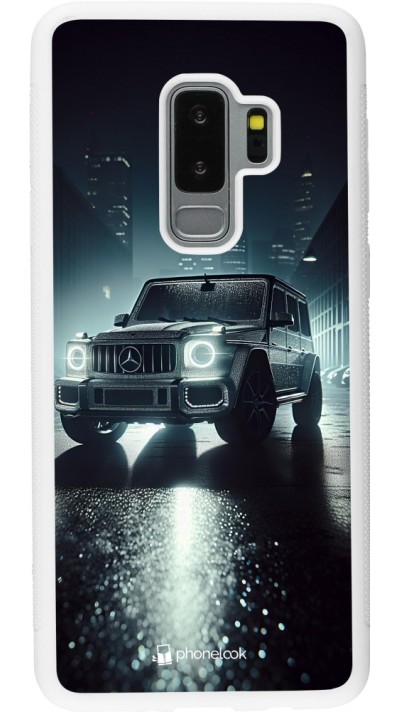 Samsung Galaxy S9+ Case Hülle - Silikon weiss Mercedes G AMG Nacht