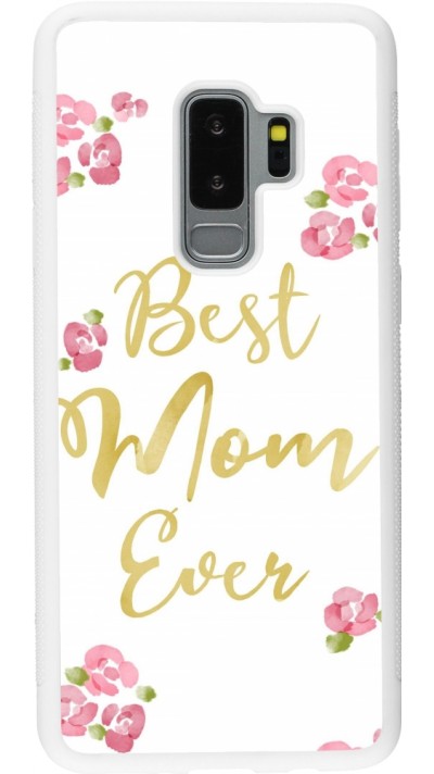 Samsung Galaxy S9+ Case Hülle - Silikon weiss Mom 2024 best Mom ever