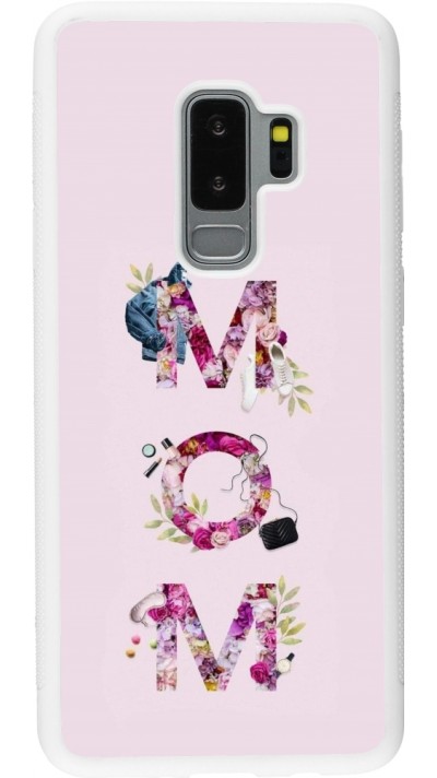 Samsung Galaxy S9+ Case Hülle - Silikon weiss Mom 2024 girly mom