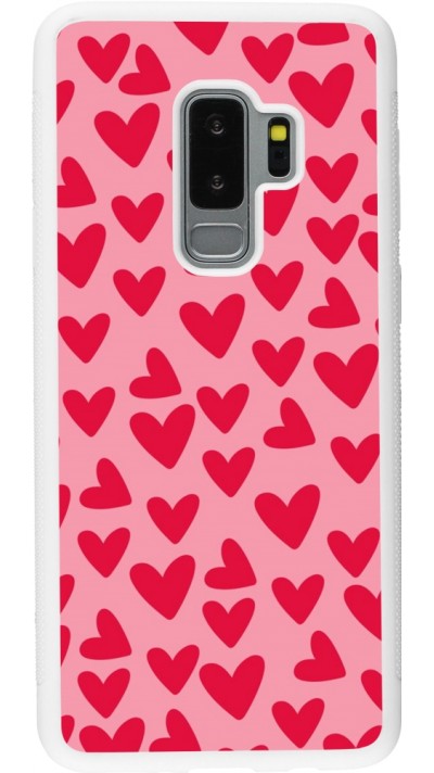 Samsung Galaxy S9+ Case Hülle - Silikon weiss Mom 2024 kleine Herzen