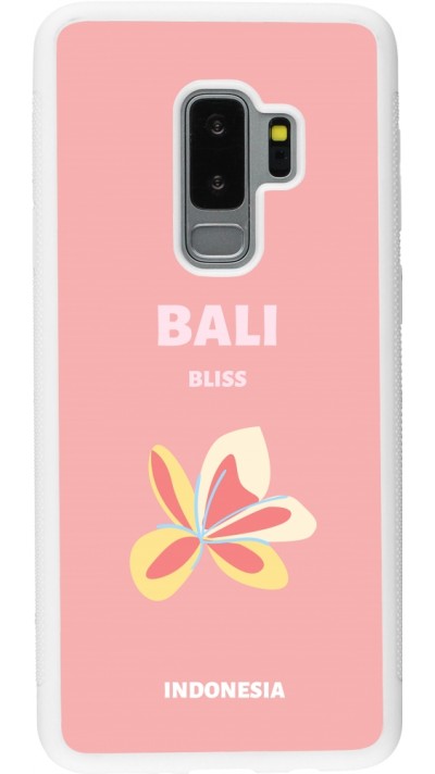 Samsung Galaxy S9+ Case Hülle - Silikon weiss Pop Summer Destination Bali