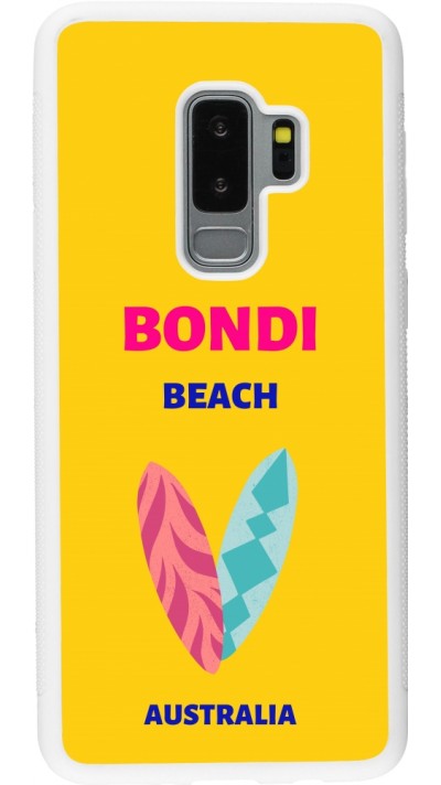 Samsung Galaxy S9+ Case Hülle - Silikon weiss Pop Summer Destination Bondi