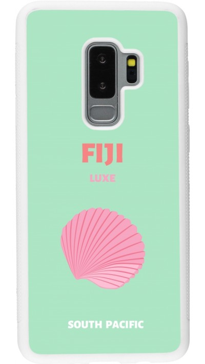 Samsung Galaxy S9+ Case Hülle - Silikon weiss Pop Summer Destination Fiji