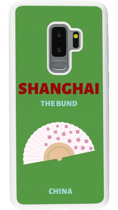 Samsung Galaxy S9+ Case Hülle - Silikon weiss Pop Summer Destination Shanghai