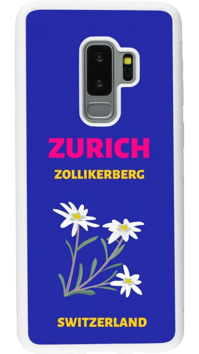 Samsung Galaxy S9+ Case Hülle - Silikon weiss Pop Summer Destination Zurich