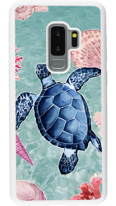 Samsung Galaxy S9+ Case Hülle - Silikon weiss Preppy Turtle