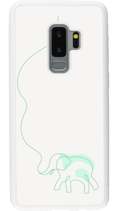 Samsung Galaxy S9+ Case Hülle - Silikon weiss Spring 23 baby elephant