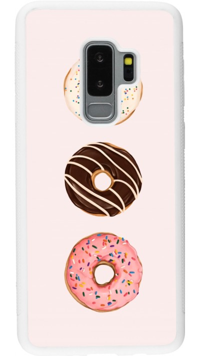 Samsung Galaxy S9+ Case Hülle - Silikon weiss Spring 23 donuts