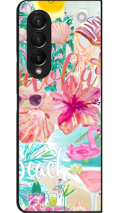 Samsung Galaxy Z Fold4 Case Hülle - Preppy Collage Aloha