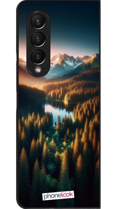 Samsung Galaxy Z Fold4 Case Hülle - Sonnenuntergang Waldsee