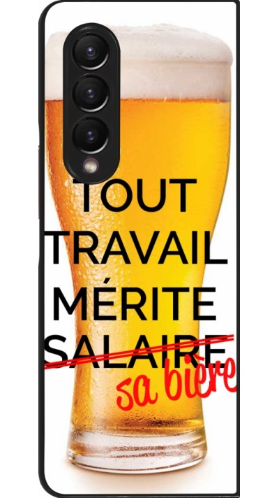 Samsung Galaxy Z Fold4 Case Hülle - Tout travail mérite sa bière